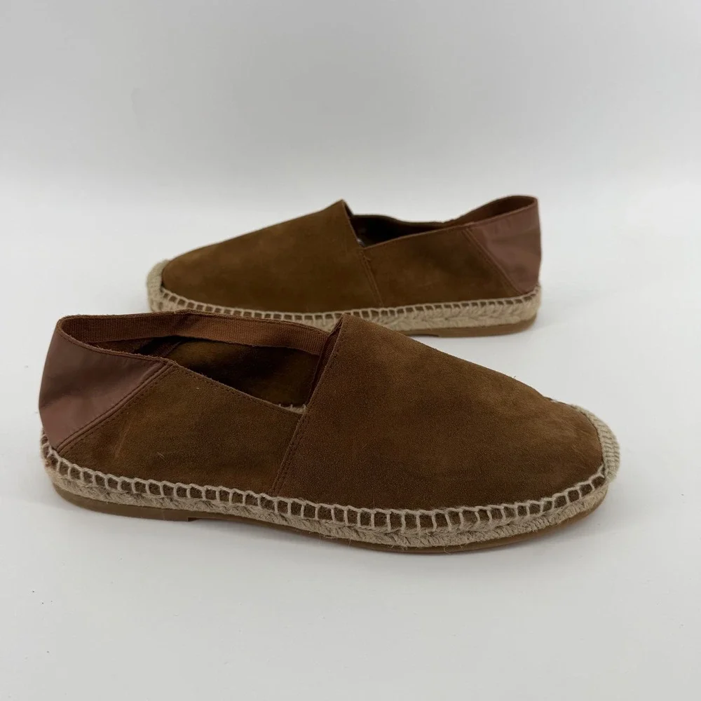 Todd Snyder‎ Espadrilles Mens 7 Brown Suede Leather Slip On Made in Spain Nomad